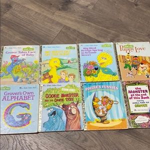 1971-1993 Sesame Street Little Golden Book 8 books